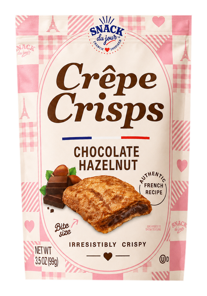 Crêpe Crisps Chocolate Hazelnut pouch